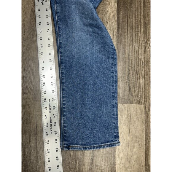 Levis Wedgie Straight Jeans Womens 32 Blue Button-Fly High-Rise Cotton 33x28 - Picture 11 of 11